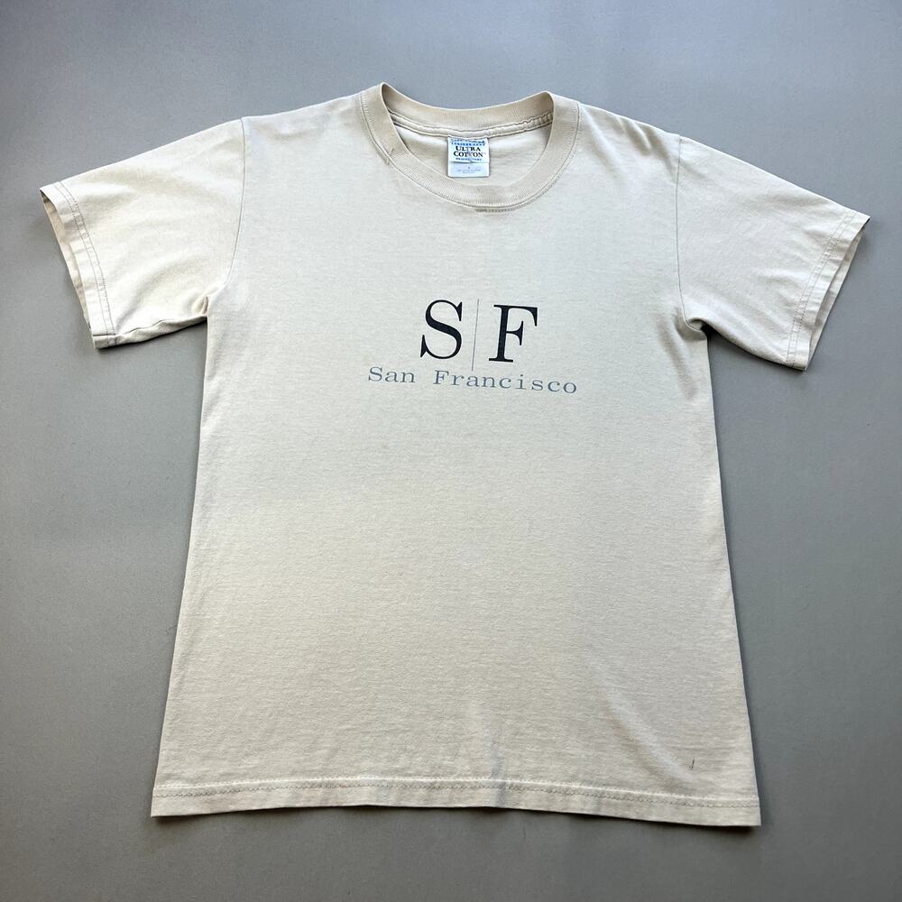 Vintage San Francisco T-Shirt Adult Small Cream City Golden Gate California 90s